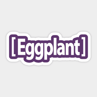 Eggplant Emoji Funny Sticker